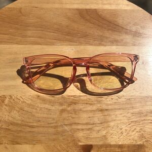Pink Clear Frame Blue Light Blocking Glasses